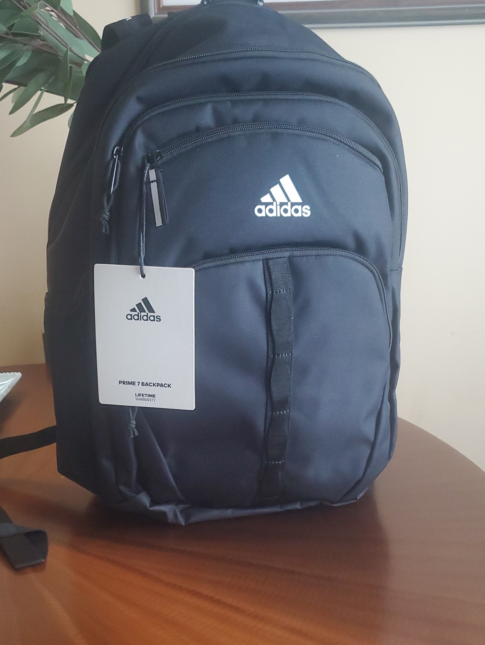 adidas Black Backpack with White Logo - Men's 16" Lapto Storage Space